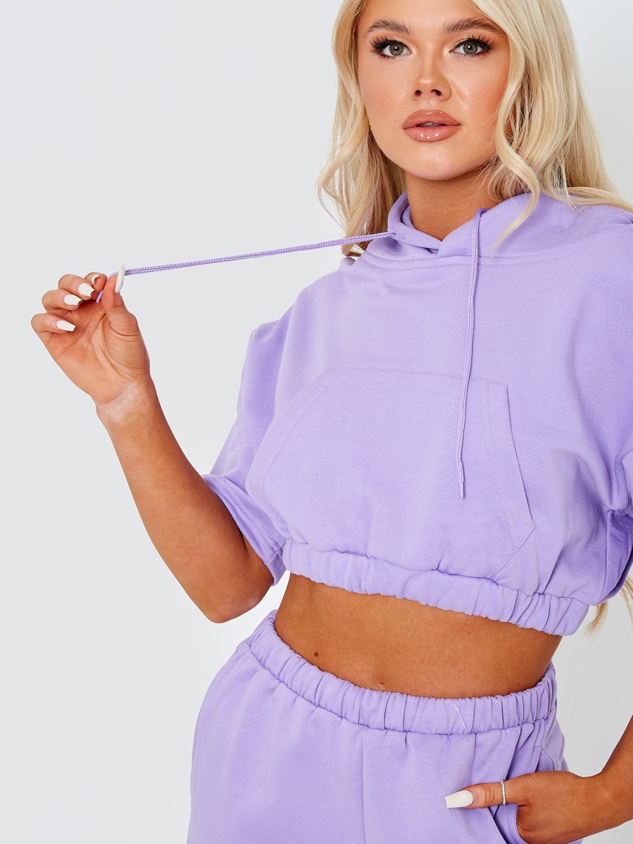 Lilac discount crop hoodie